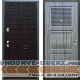 Входная металлическая дверь Рекс 12 Тетрис ФЛ 1 Сандал серый
