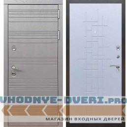 Входная дверь Рекс 14 Роял вуд графит ФЛ-289 Белый ясень