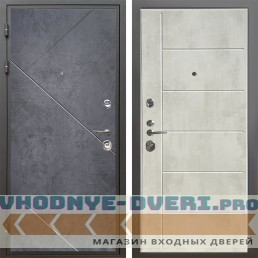 Shelter: Дверь стальная КОМФОРТ Бетон урбан индиго/Бетон крем (11)