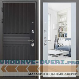 Shelter: Дверь стальная КОМФОРТ Черная шагрень/Белый матовый (13)