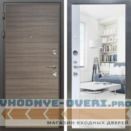 Shelter: Дверь стальная КОМФОРТ Дуб тоскано поперечный/Белый матовый (14)