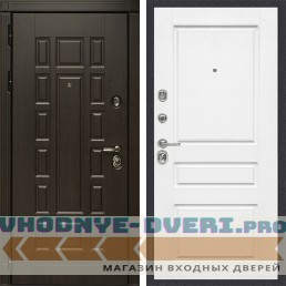 Стальная дверь в квартиру Сударь МД-38 Венге - M13 Белый софт