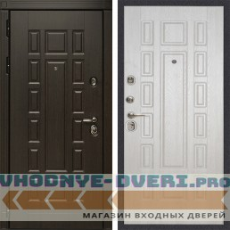 Стальная дверь в квартиру Сударь МД-38 Венге - М2 Дуб Филадельфия крем