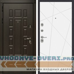Входная дверь Сударь МД-38 Венге - M11 Белый софт