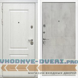 Стальная дверь в квартиру Сударь Diva MD-44 Альберо Браш серебро - М1 Бетон Светлый
