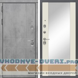 Входная дверь Сударь Diva MД 48 Бетон темный - M15 Шампань с зеркалом