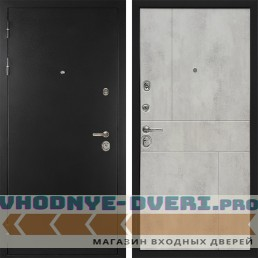 Стальная дверь в квартиру Сударь Diva MD 40 Черный титан - М1 Бетон Светлый