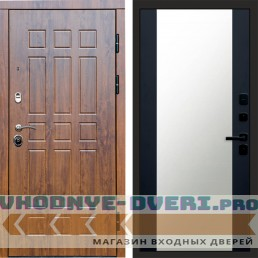 Дверь Termo Door Афина дуб Зеркало 27 Черный кварц + тонировка