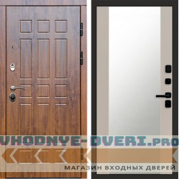 Дверь Termo Door Афина дуб Зеркало 27 Слоновая кость