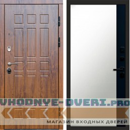 Дверь Termo Door Афина дуб Зеркало фацет Черный кварц