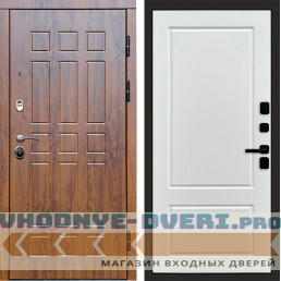 Дверь входная Termo Door Афина дуб Марсель Белый софт