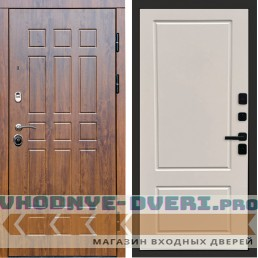 Дверь входная Termo Door Афина дуб Марсель Слоновая кость