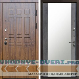 Входная дверь Афина дуб Зеркало бетон темный