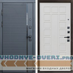 Входная дверь Black Line Престиж белый матовый