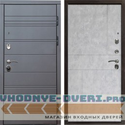 Входная дверь Brown-Line Горизонт бетон светлый
