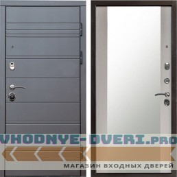 Входная дверь Brown-Line Зеркало Лиственница белая (наружная)