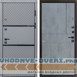Входная дверь Termo Door Fusion Black Горизонт бетон темный