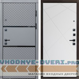 Входная дверь Termo Door Fusion Black Лучи белый