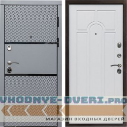 Входная дверь Fusion Арка белое дерево