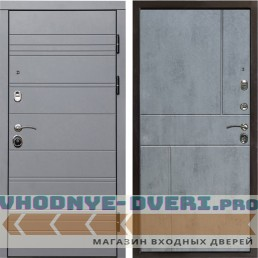 Входная дверь Grey-Line Горизонт бетон темный (входная)