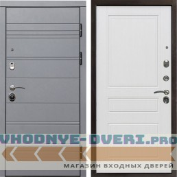 Входная дверь Grey-Line Классика белое дерево