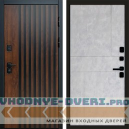 Входная дверь Кантри Горизонт бетон светлый
