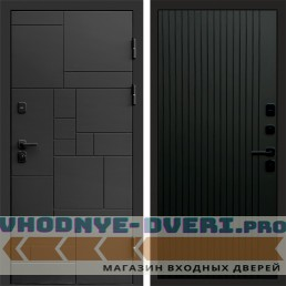 Termo Door Квадро Flat Черный кварц