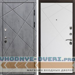 Входная дверь Termo Door Лучи бетон Лучи белый