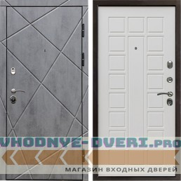 Входная дверь Termo Door Лучи бетон Престиж бежевый матовый