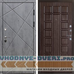 Входная дверь Termo Door Лучи бетон Престиж Венге