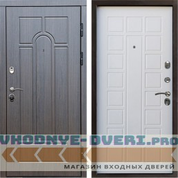 Дверь Входная дверь Termo Door Модена венге Престиж Белое дерево (наружная)