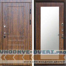 Входная дверь Termo Door Орегон дуб Зеркало триумф дуб