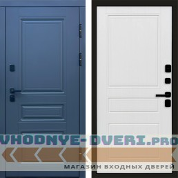 Входная дверь Орегон Графит Классика белое дерево