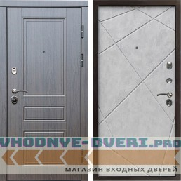 Входная дверь Termo Door Орегон венге Лучи бетон светлый
