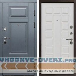 Входная дверь Termo Door Премиум Grey Престиж белый матовый