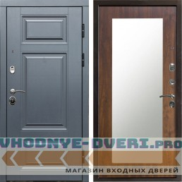 Входная дверь Termo Door Премиум Grey Зеркало триумф дуб в квартиру