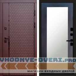 Входная дверь Simple шоколад Зеркало триумф венге