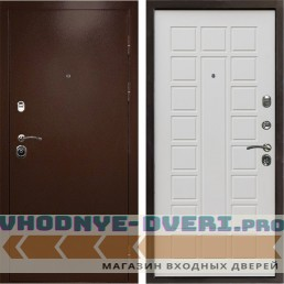 Входная дверь Техно медь Престиж белый матовый