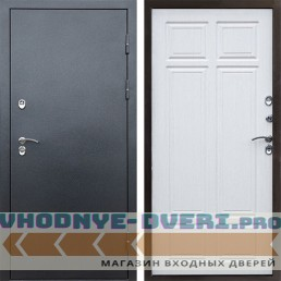 Входная дверь Termo Door Сибирь Антик серебро с терморазрывом Премиум лиственница (наружная)
