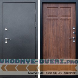 Входная дверь Termo Door Сибирь Антик серебро с терморазрывом Премиум орех