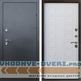 Входная дверь Termo Door Сибирь Антик серебро с терморазрывом Престиж Белое дерево