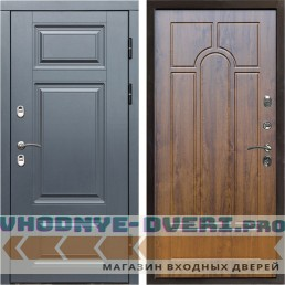 Входная дверь Termo Door Сибирь Термо ПРЕМИУМ Grey Арка дуб (наружная)