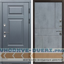 Входная дверь Termo Door Сибирь Термо ПРЕМИУМ Grey Горизонт бетон темный