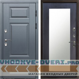 Входная дверь Termo Door Сибирь Термо ПРЕМИУМ Grey Зеркало триумф венге