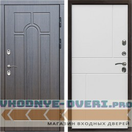 Входная дверь Termo Door Сибирь Термо ПРЕМИУМ Модена Венге Горизонт белый трехконтурная