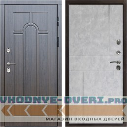 Входная дверь Termo Door Сибирь Термо ПРЕМИУМ Модена Венге Горизонт бетон светлый