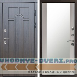 Входная дверь Termo Door Сибирь Термо ПРЕМИУМ Модена Венге Зеркало Лиственница белая