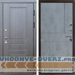 Входная дверь Termo Door Сибирь Термо ПРЕМИУМ Орегон Венге Горизонт бетон темный