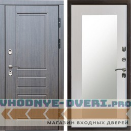 Входная дверь Termo Door Сибирь Термо ПРЕМИУМ Орегон Венге Зеркало Триумф лиственница белая