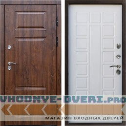 Входная дверь Termo Door Сибирь Термо ПРЕМИУМ Орех Престиж Белое дерево